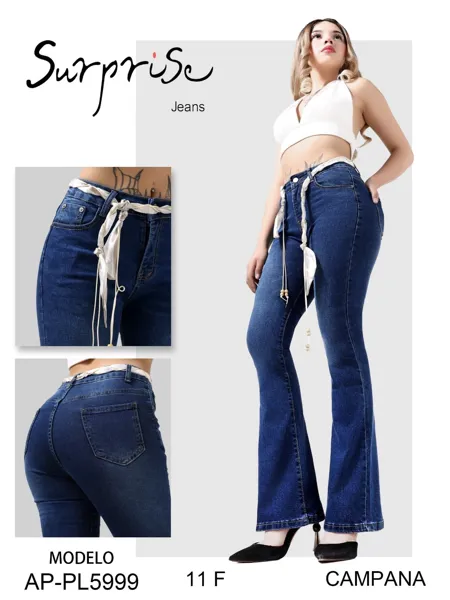 Jeans de Corte Acampanado-AP-PL5999