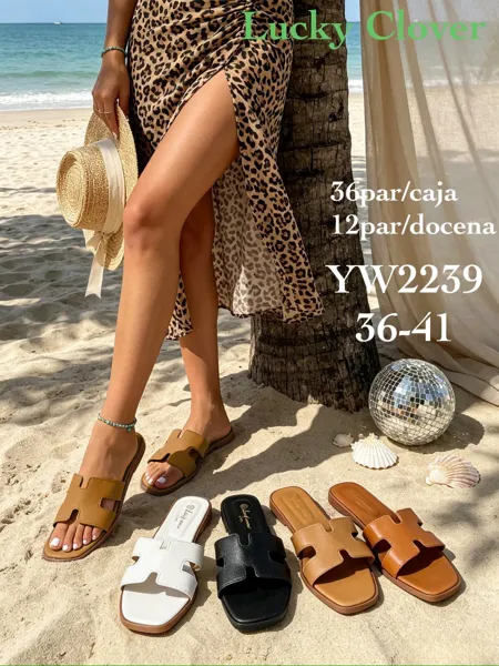 Sandalias planas para mujer con correa en H-YW2239