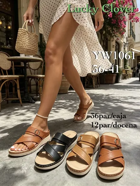 Sandalias de Tiras de Plataforma para Mujer-YW1061