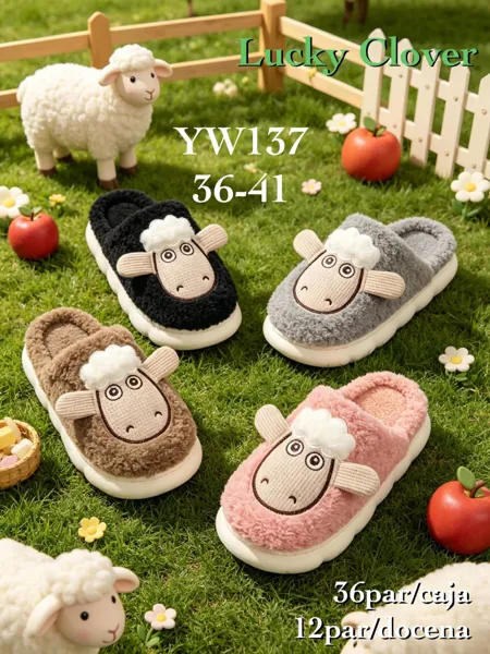 Pantuflas de oveja-YW137