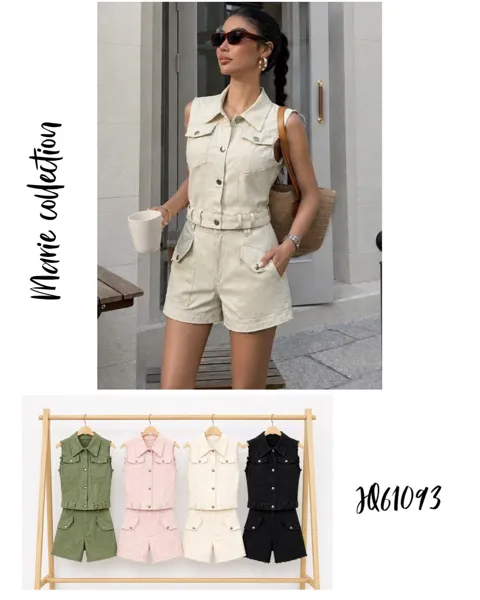 Conjunto de chaleco y shorts