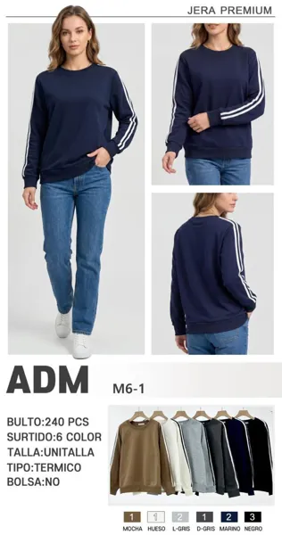 Sudadera térmica con rayas