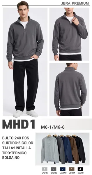 Sudadera térmica con cremallera