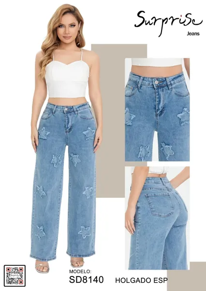 Jeans holgados con estrellas