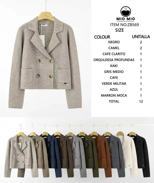 Saco de punto cruzado-ZB569