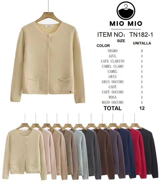 Suéter Cardigan de Mujer-TN182-1