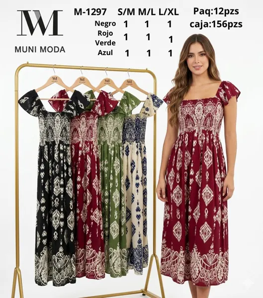 Vestido estampado de mujer