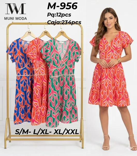 Vestido corto con estampado