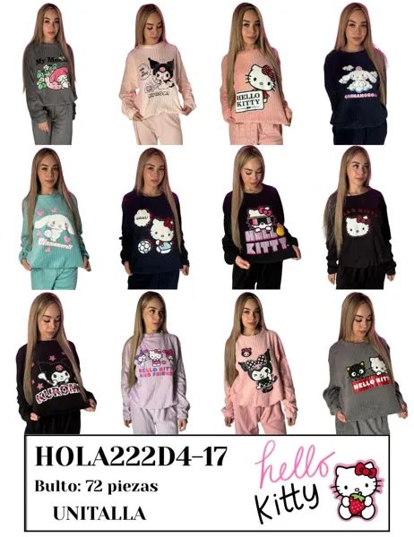 Pijama de dos piezas con estampado de personajes