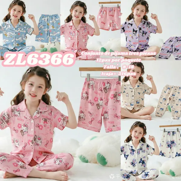 Conjunto de pijama tres piezas