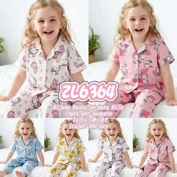 Pijama de pantalón para niña