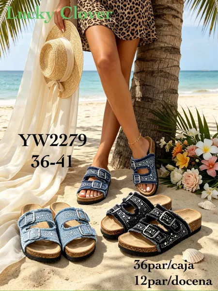 Sandalias de tiras con hebillas