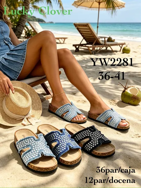 Sandalias de plataforma con apliques