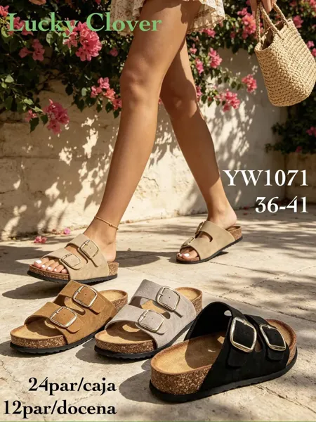 Sandalias planas con hebillas