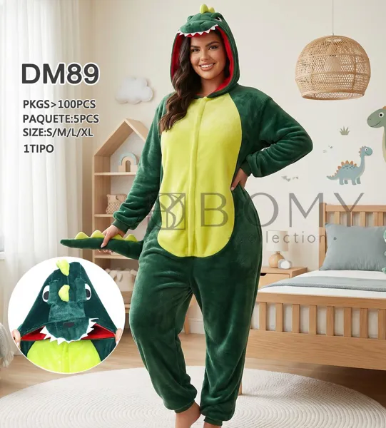 Pijama de una pieza de dinosaurio