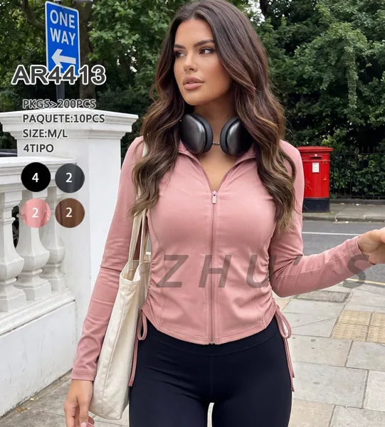Chaqueta deportiva de manga larga con cremallera