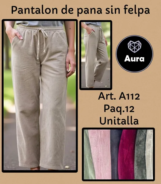 Pantalon de pana sin felpa