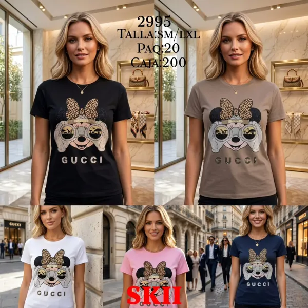 Playera de manga corta con estampado de Minnie Mouse