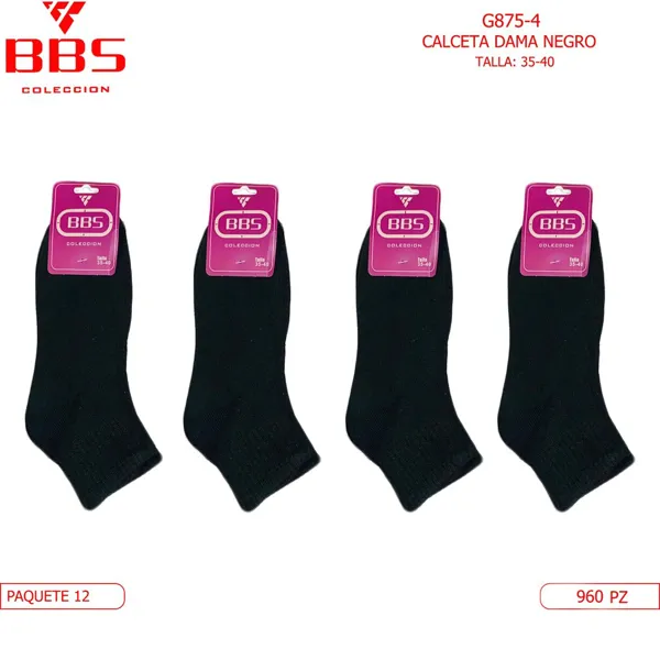 CALCETIN NEGRO C/TOALLA