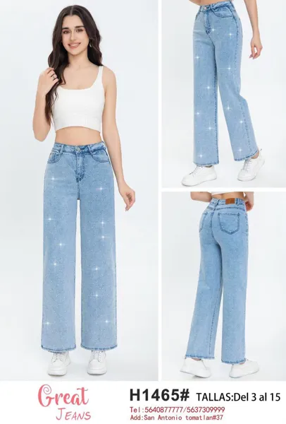Jeans de mujer con aplicaciones brillantes