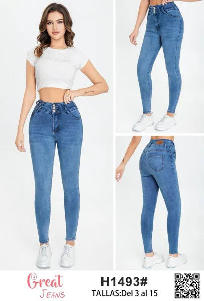 Jeans de mujer de tiro alto