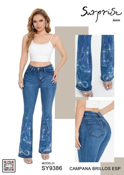 Jeans Campana con Brillos Surprise