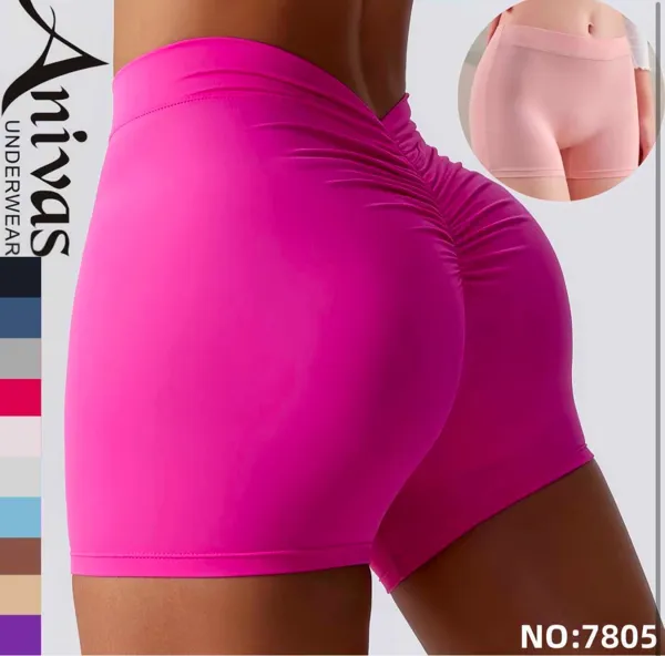Shorts bóxer de cintura alta fruncidos