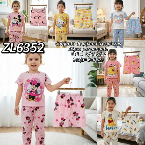 Conjunto de pijama tres piezas