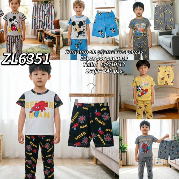 Conjunto de pijama de 3 piezas