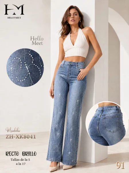 Jeans Recto Brillo