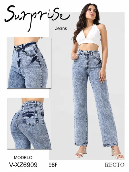 Jeans de corte recto