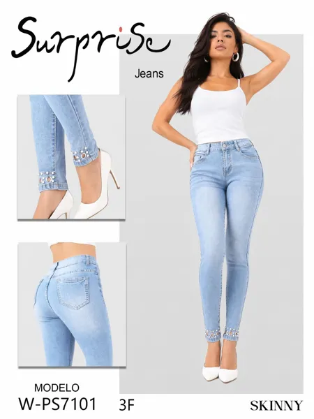 Jeans skinny con detalles Surprise