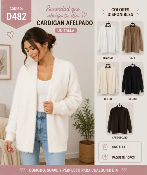 Cardigan Afelpado