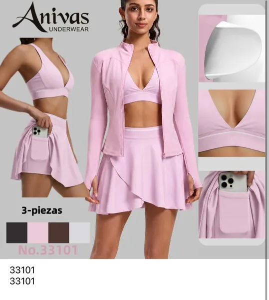 Conjunto deportivo de 3 piezas-33101