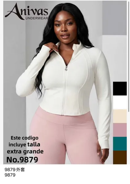 Chaqueta deportiva ajustada con cremallera-9879
