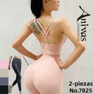 Conjunto deportivo de top y leggings para mujer-7825