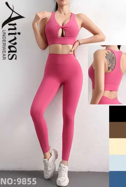 Conjunto deportivo de top y leggings-9855