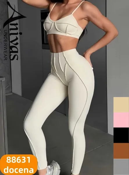 Conjunto deportivo de top y leggings-88631