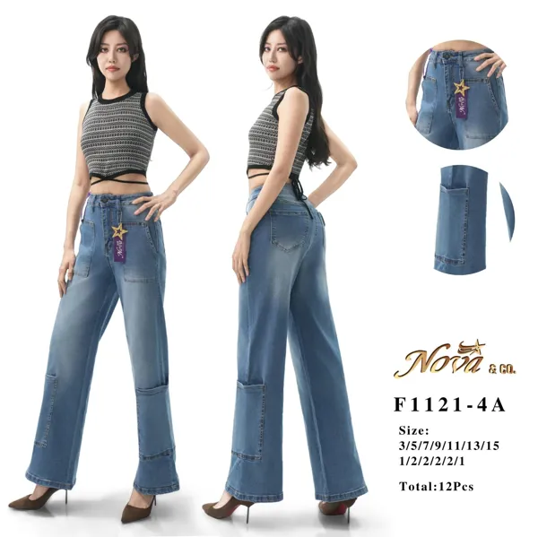 Jeans de mezclilla de corte recto