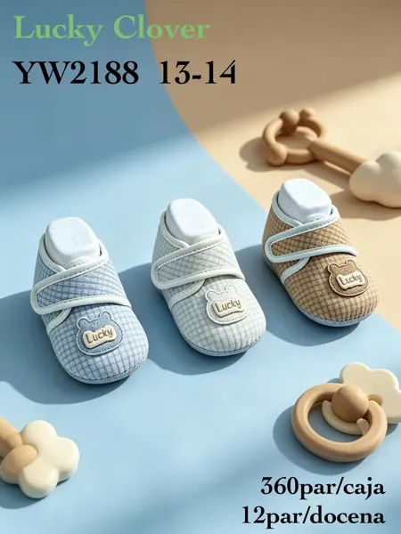 Pantuflas de bebé con cierre de velcro