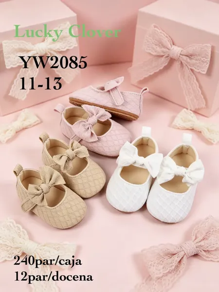 Zapatos de bebé con lazo