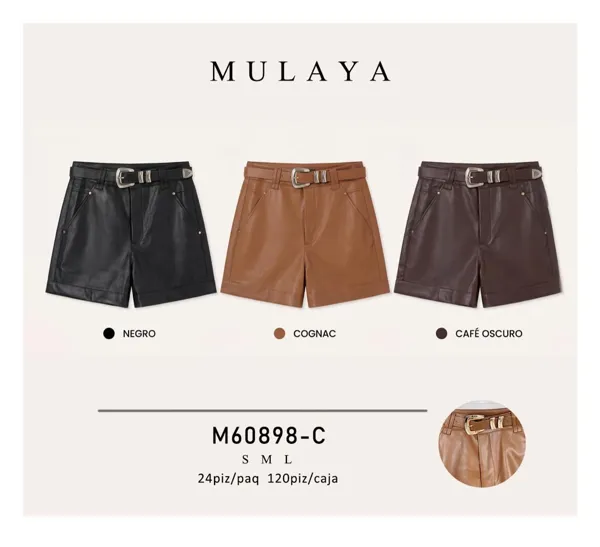 Shorts con cinturón
