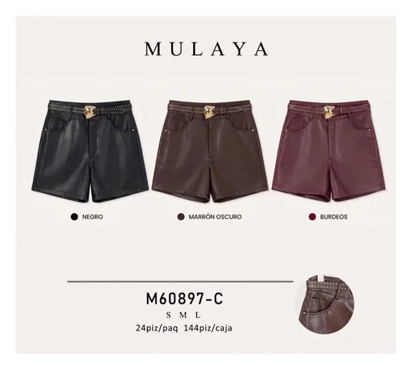 Shorts con cinturón