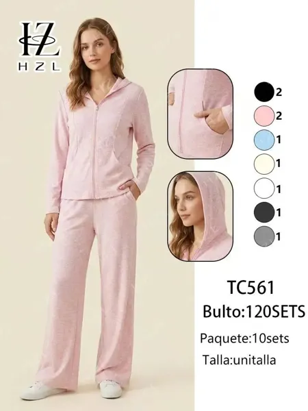 Conjunto de sudadera con capucha y pantalón