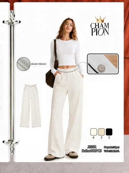 Pantalones térmicos de pierna ancha
