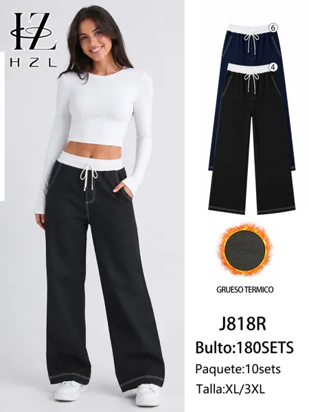 Pantalones de pernera ancha térmicos