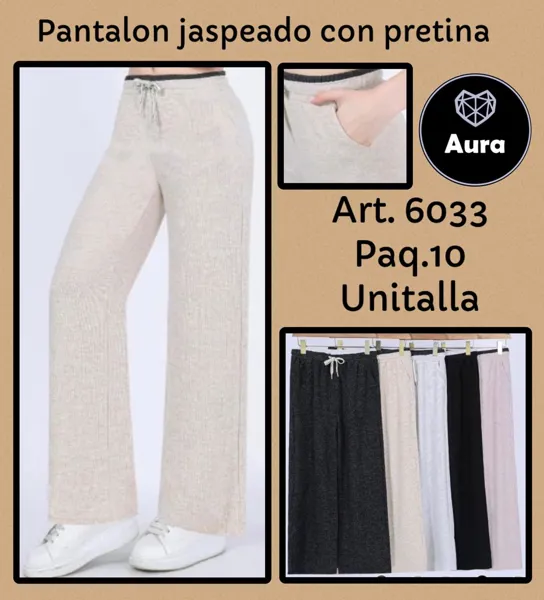 Pantalón jaspeado con pretina