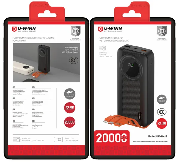 Batería portátil 20000mAh