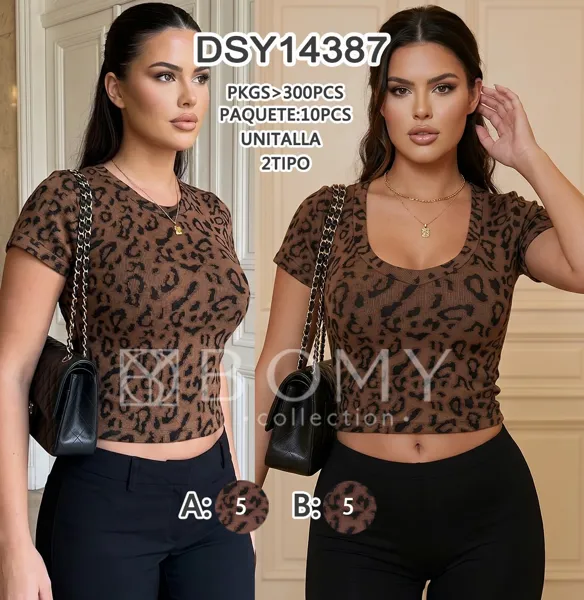 Crop top de estampado de leopardo