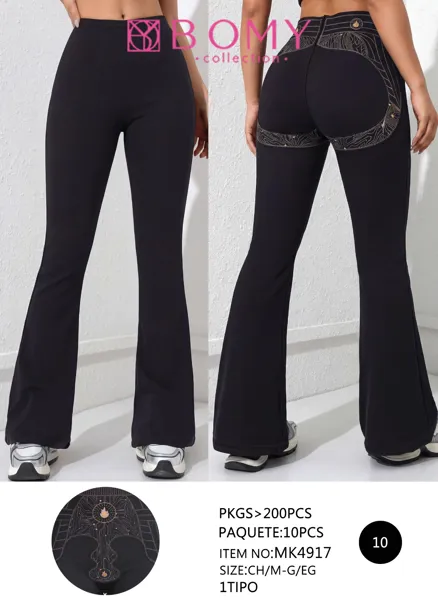 Leggings flare de tiro alto